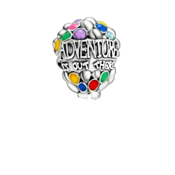 Pixar Up House Bracelet Charm 925 Silver Balloons "Adventure is out there" Love - Picture 3 of 6